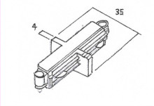 Verbinder abstandslos  1-Phasenschiene silbergrau