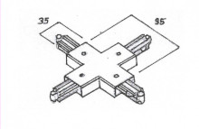 Kreuz - Verbinder  1 PH grau GB38