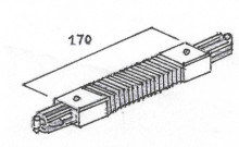 Flex - Verbinder  1- Phasenschiene silbergrau