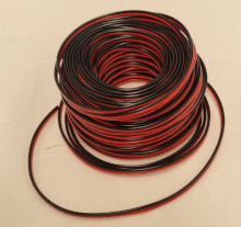 Litzenkabel 2 adrig schwarz/rot 2 x 0,5 qmm 100 m