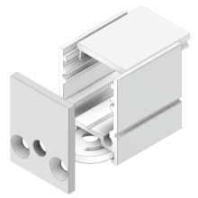 Aluprofil - Aufbau Profi - Maxi 2m , 23 x 18 mm we